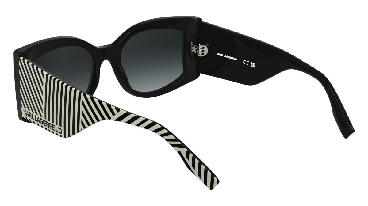 Occhiali da sole Karl Lagerfeld KL6183S (001) colore black forma rettangolare lenti gradient grey