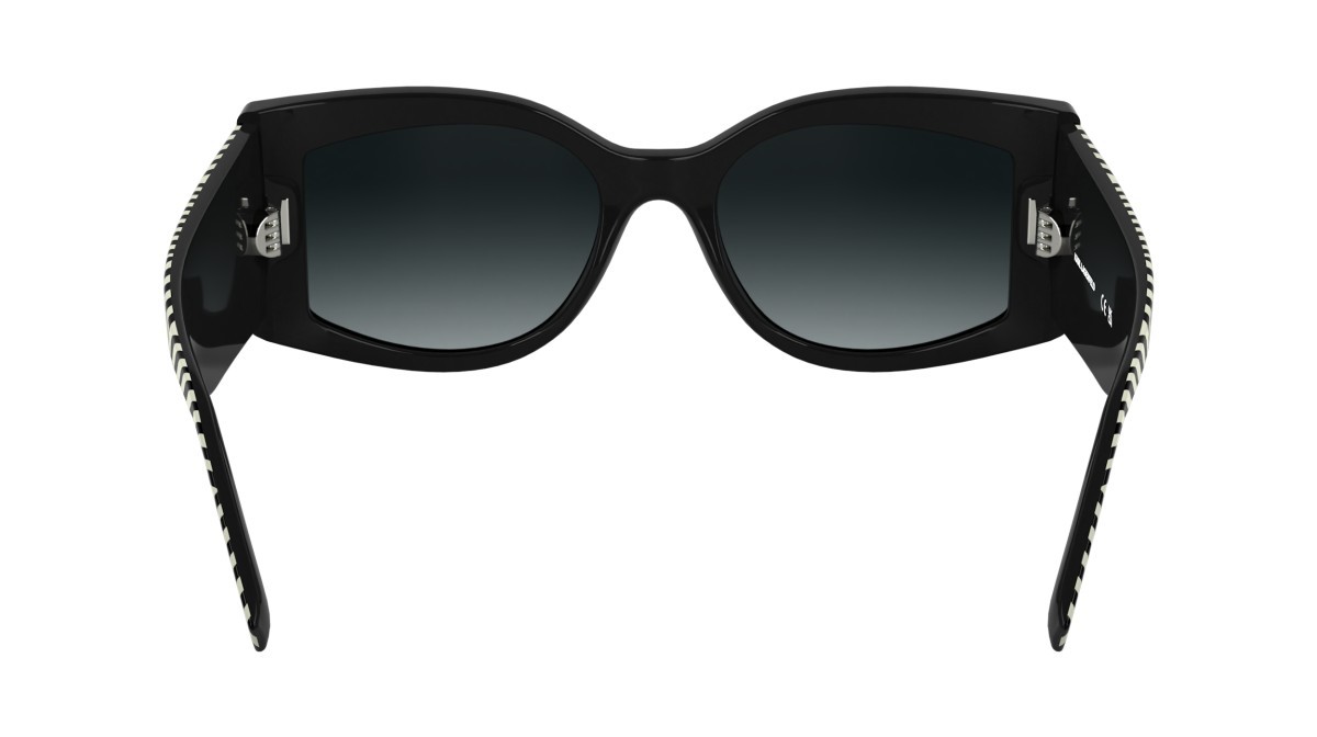 Occhiali da sole Karl Lagerfeld KL6183S (001) colore black forma rettangolare lenti gradient grey