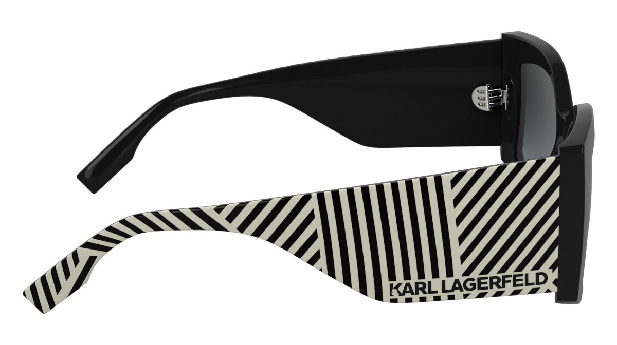 Occhiali da sole Karl Lagerfeld KL6183S (001) colore black forma rettangolare lenti gradient grey