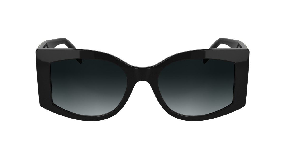Occhiali da sole Karl Lagerfeld KL6183S (001) colore black forma rettangolare lenti gradient grey