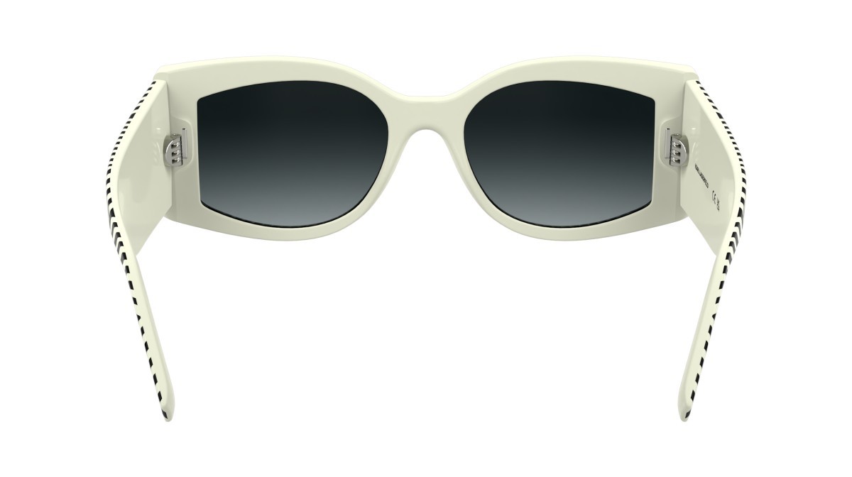 Occhiali da sole Karl Lagerfeld KL6183S (105) colore white forma rettangolare lenti gradient grey