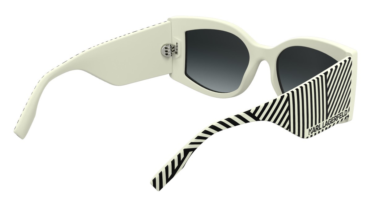 Occhiali da sole Karl Lagerfeld KL6183S (105) colore white forma rettangolare lenti gradient grey
