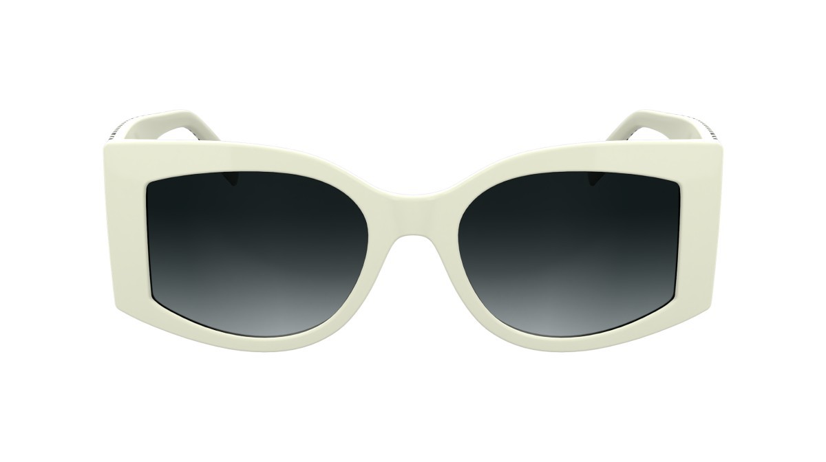 Occhiali da sole Karl Lagerfeld KL6183S (105) colore white forma rettangolare lenti gradient grey