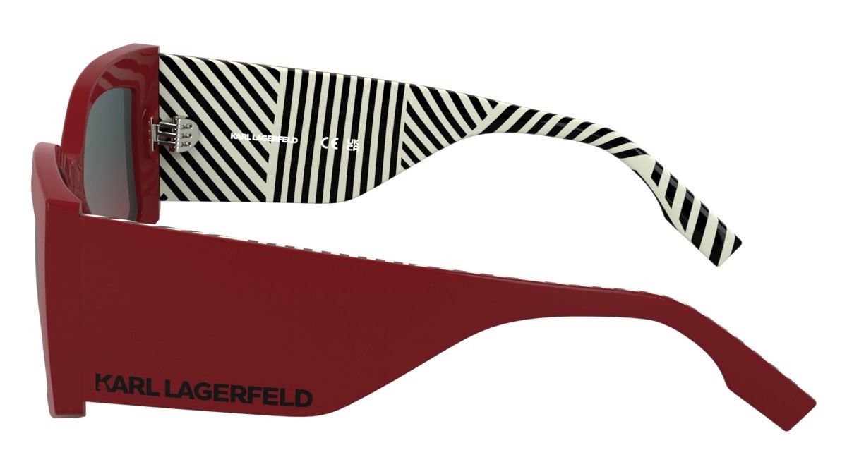 Occhiali da sole Karl Lagerfeld KL6183S (600) colore red forma rettangolare lenti gradient petrol/red