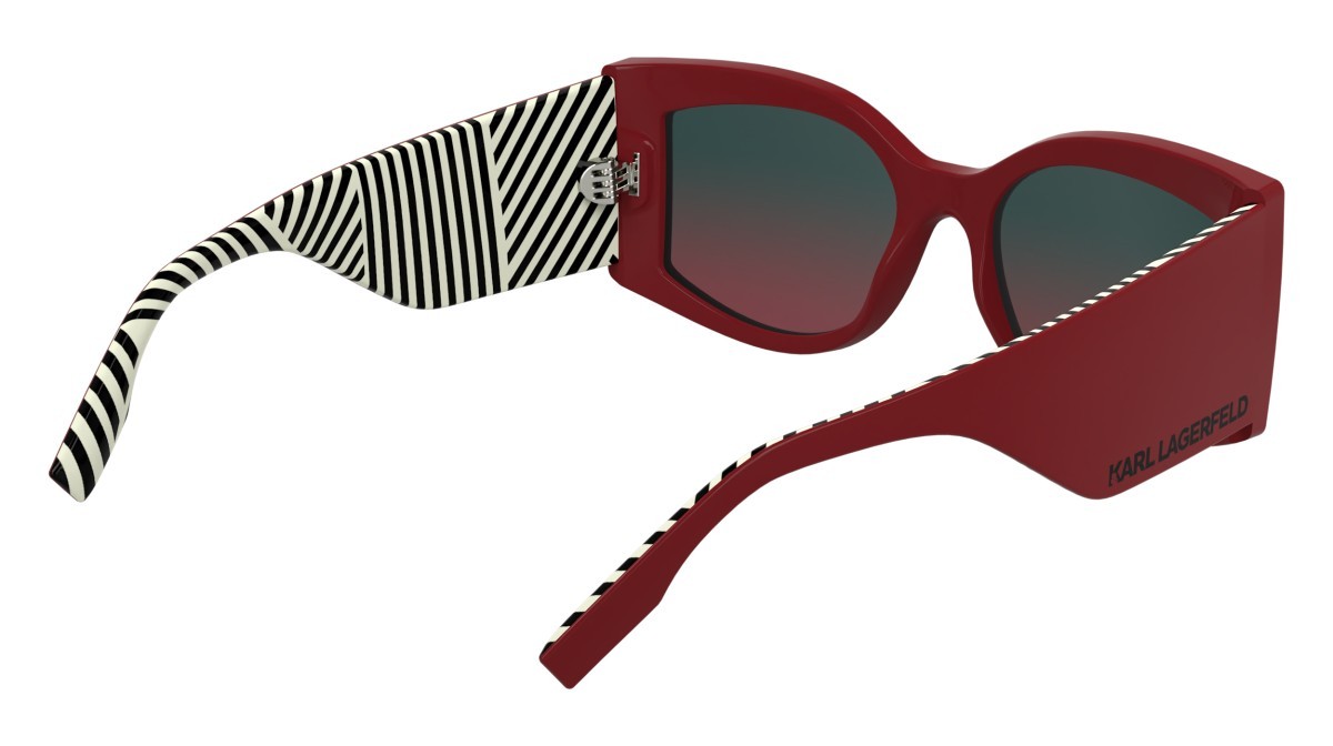 Occhiali da sole Karl Lagerfeld KL6183S (600) colore red forma rettangolare lenti gradient petrol/red