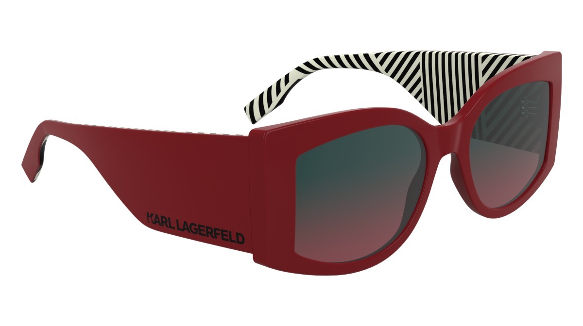Occhiali da sole Karl Lagerfeld KL6183S (600) colore red forma rettangolare lenti gradient petrol/red