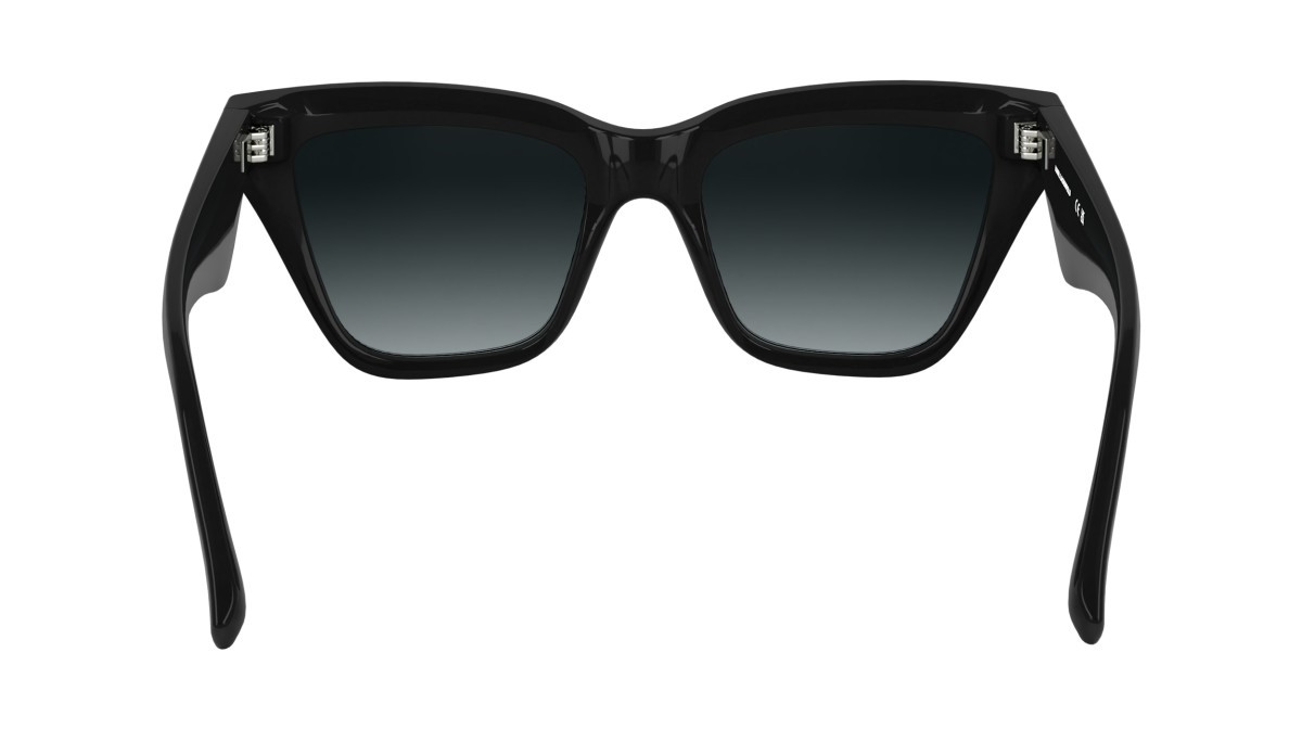Occhiali da sole Karl Lagerfeld KL6184S (001) colore black forma rettangolare lenti gradient grey