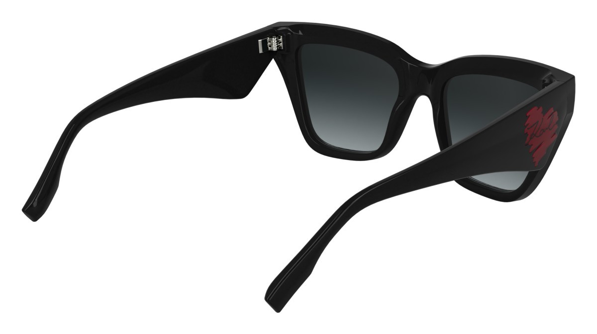 Occhiali da sole Karl Lagerfeld KL6184S (001) colore black forma rettangolare lenti gradient grey