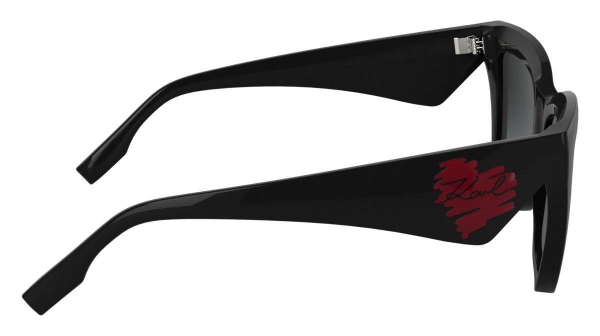 Occhiali da sole Karl Lagerfeld KL6184S (001) colore black forma rettangolare lenti gradient grey