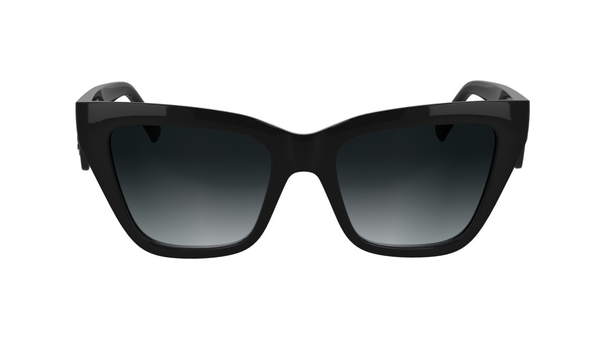 Occhiali da sole Karl Lagerfeld KL6184S (001) colore black forma rettangolare lenti gradient grey