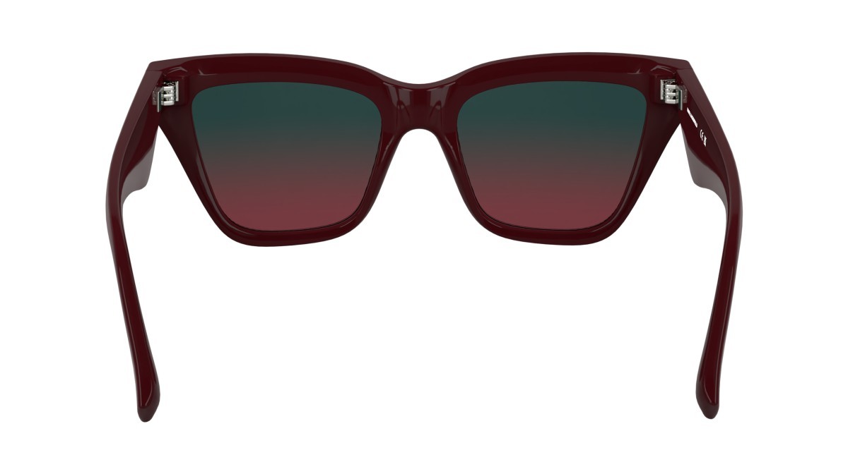 Occhiali da sole Karl Lagerfeld KL6184S (601) colore burgundy forma rettangolare lenti gradient petrol/red