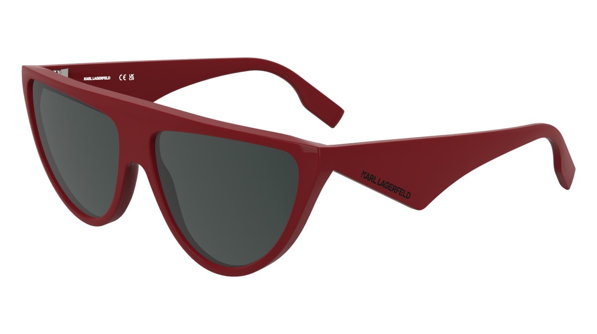 Sonnenbrillen Karl Lagerfeld KL6185S (600) farbe red form cat-eye gläser solid grey