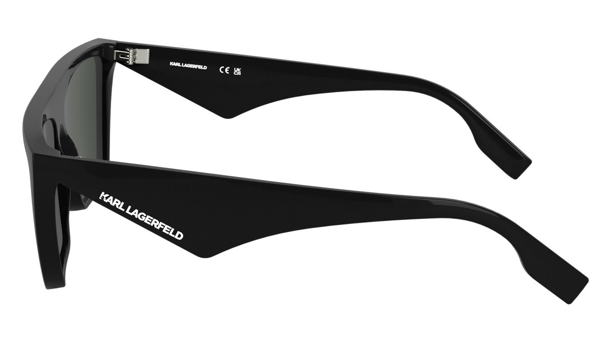 Occhiali da sole Karl Lagerfeld KL6186S (001) colore black forma rettangolare lenti solid smoke