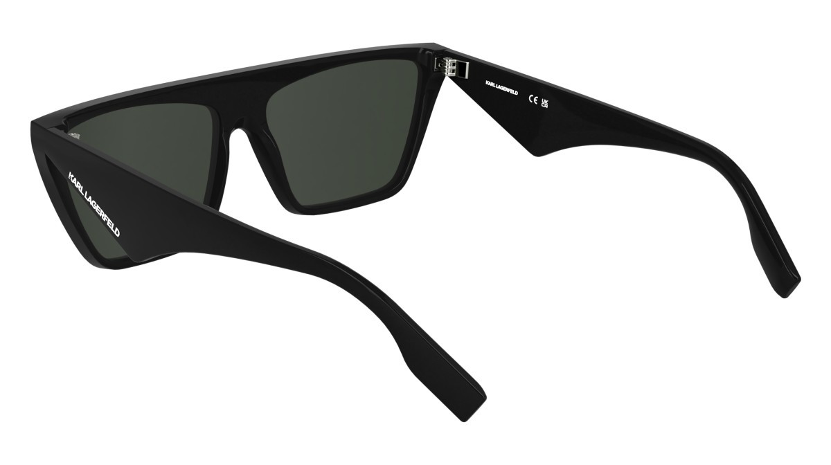 Occhiali da sole Karl Lagerfeld KL6186S (001) colore black forma rettangolare lenti solid smoke