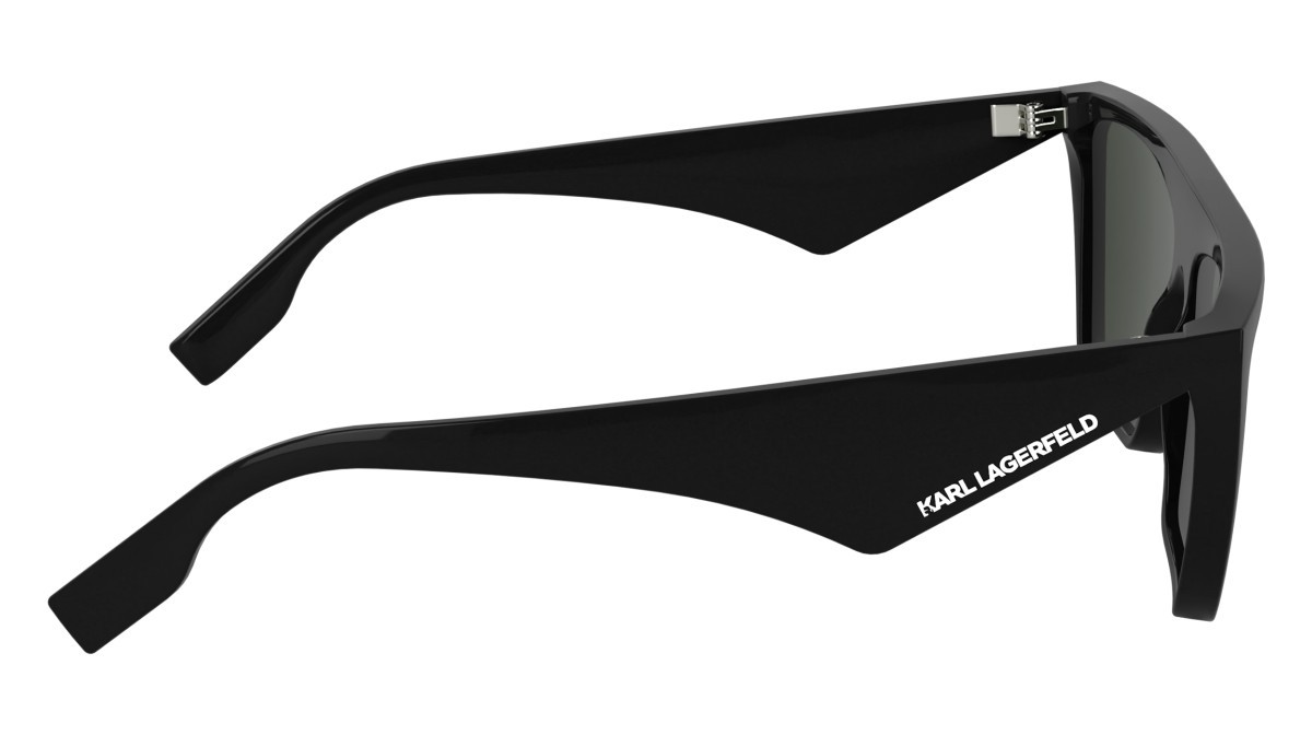 Occhiali da sole Karl Lagerfeld KL6186S (001) colore black forma rettangolare lenti solid smoke