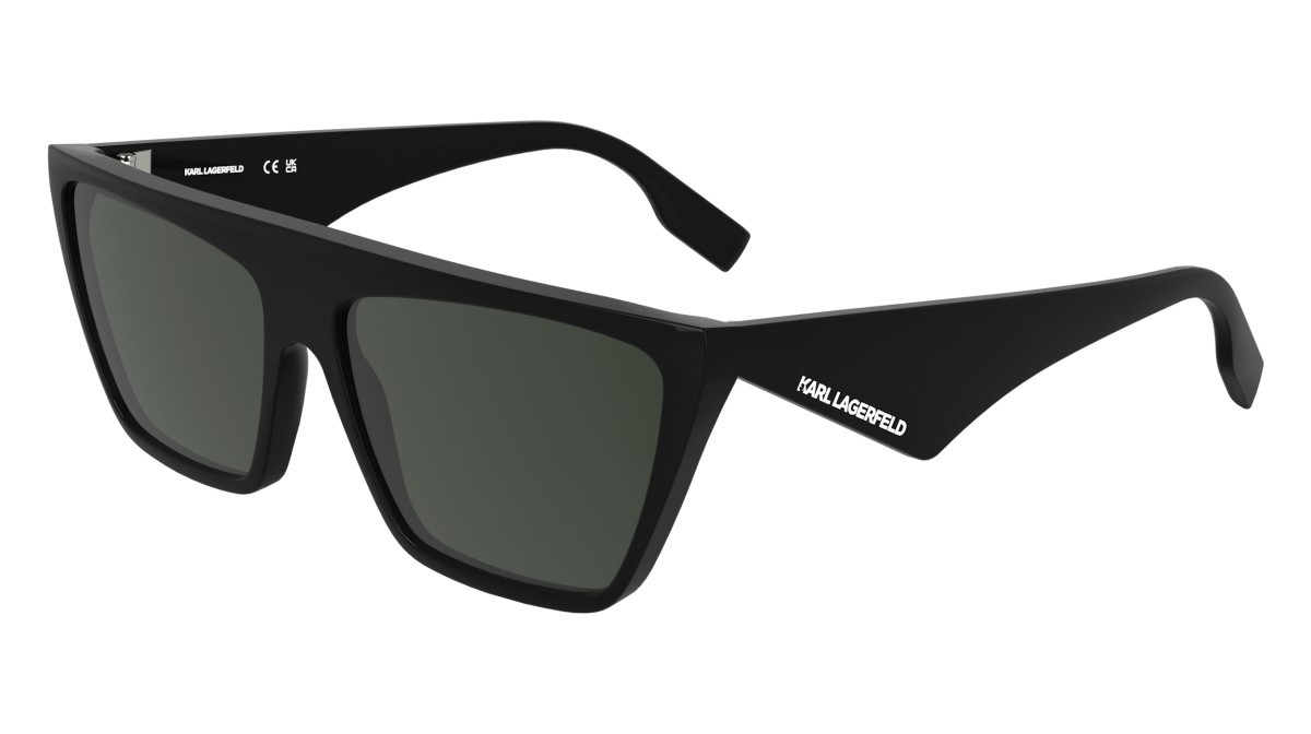 Occhiali da sole Karl Lagerfeld KL6186S (001) colore black forma rettangolare lenti solid smoke