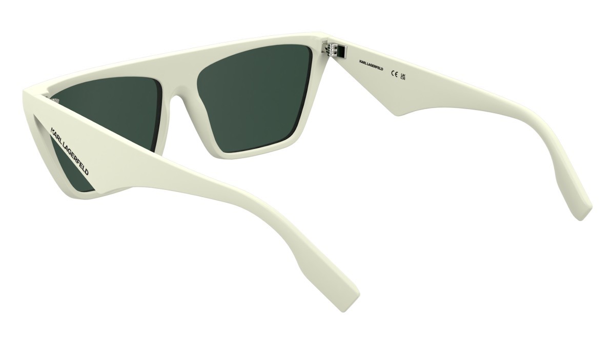 Occhiali da sole Karl Lagerfeld KL6186S (105) colore white forma rettangolare lenti solid green