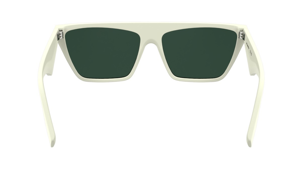 Occhiali da sole Karl Lagerfeld KL6186S (105) colore white forma rettangolare lenti solid green