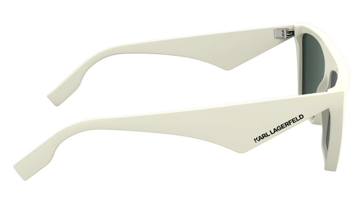 Occhiali da sole Karl Lagerfeld KL6186S (105) colore white forma rettangolare lenti solid green