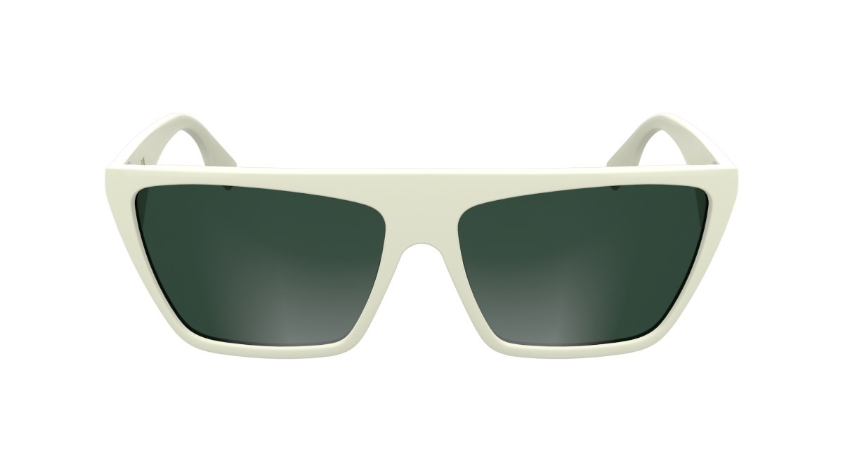 Occhiali da sole Karl Lagerfeld KL6186S (105) colore white forma rettangolare lenti solid green