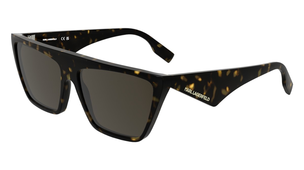 Sunglasses Karl Lagerfeld KL6186S (242) color dark tortoise shape rectangle lenses solid brown