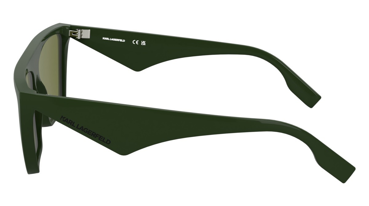 Occhiali da sole Karl Lagerfeld KL6186S (300) colore green forma rettangolare lenti solid light green