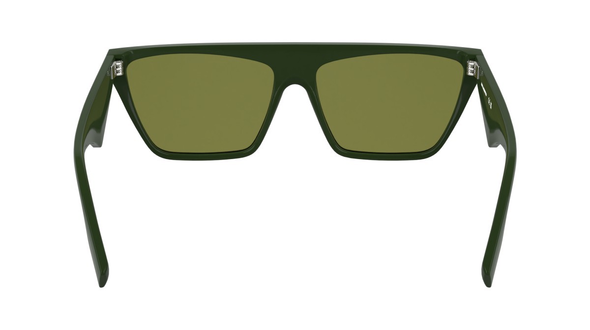 Occhiali da sole Karl Lagerfeld KL6186S (300) colore green forma rettangolare lenti solid light green
