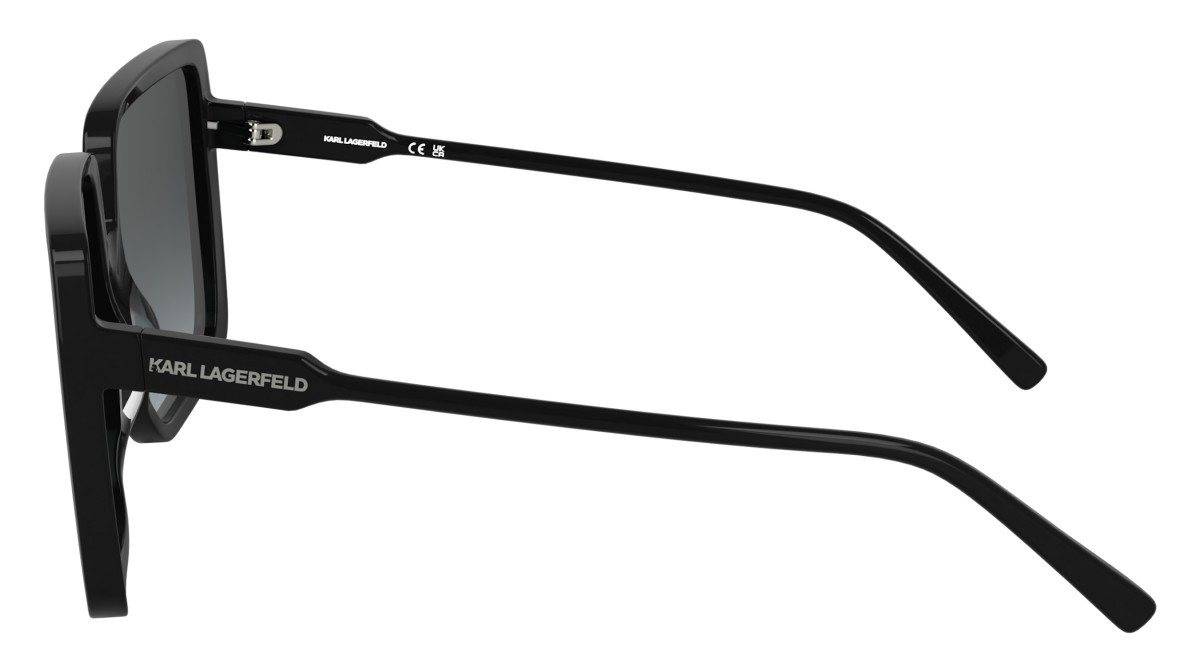 Occhiali da sole Karl Lagerfeld KL6187S (001) colore black forma rettangolare lenti gradient grey