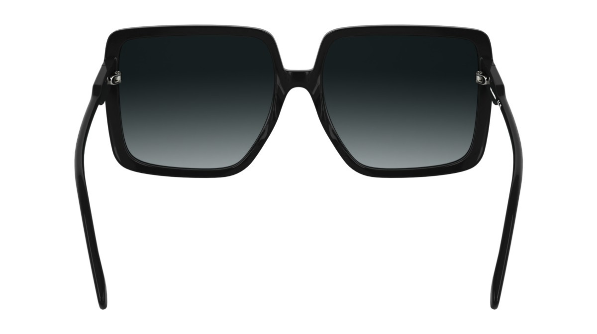 Occhiali da sole Karl Lagerfeld KL6187S (001) colore black forma rettangolare lenti gradient grey