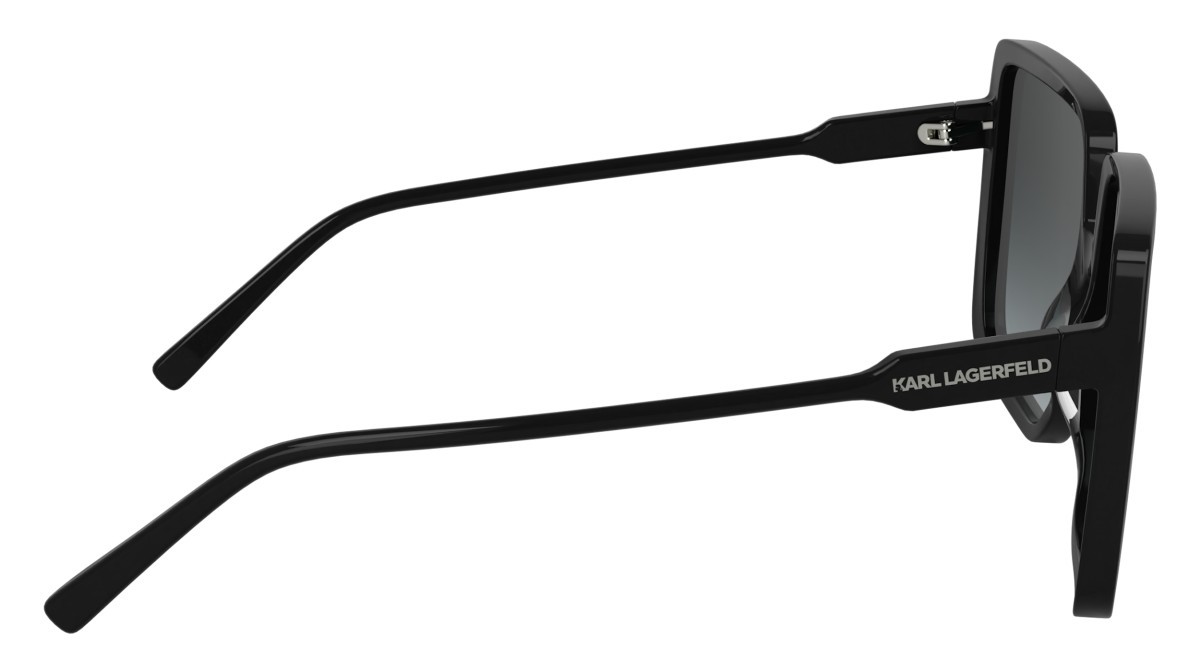Occhiali da sole Karl Lagerfeld KL6187S (001) colore black forma rettangolare lenti gradient grey
