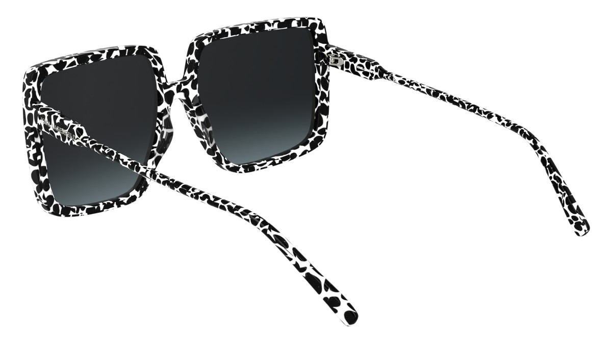 Occhiali da sole Karl Lagerfeld KL6187S (016) colore marble black forma rettangolare lenti gradient grey