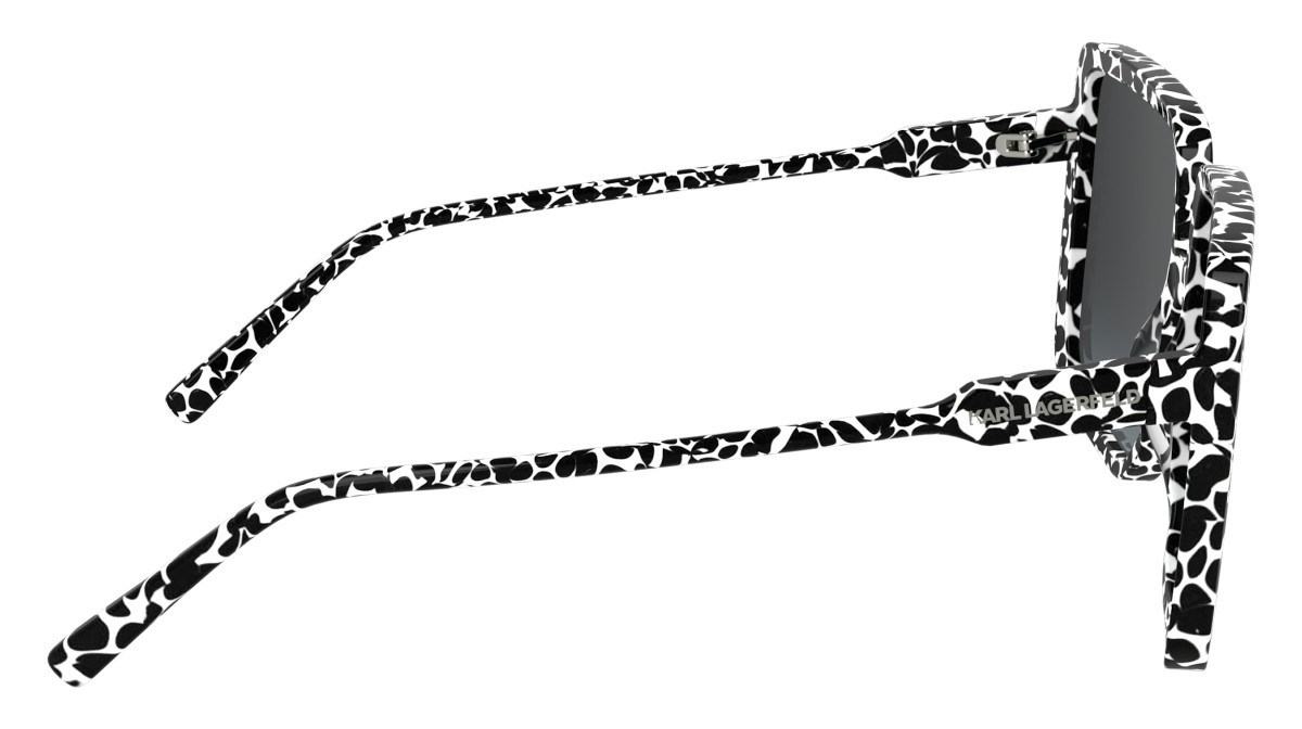 Occhiali da sole Karl Lagerfeld KL6187S (016) colore marble black forma rettangolare lenti gradient grey