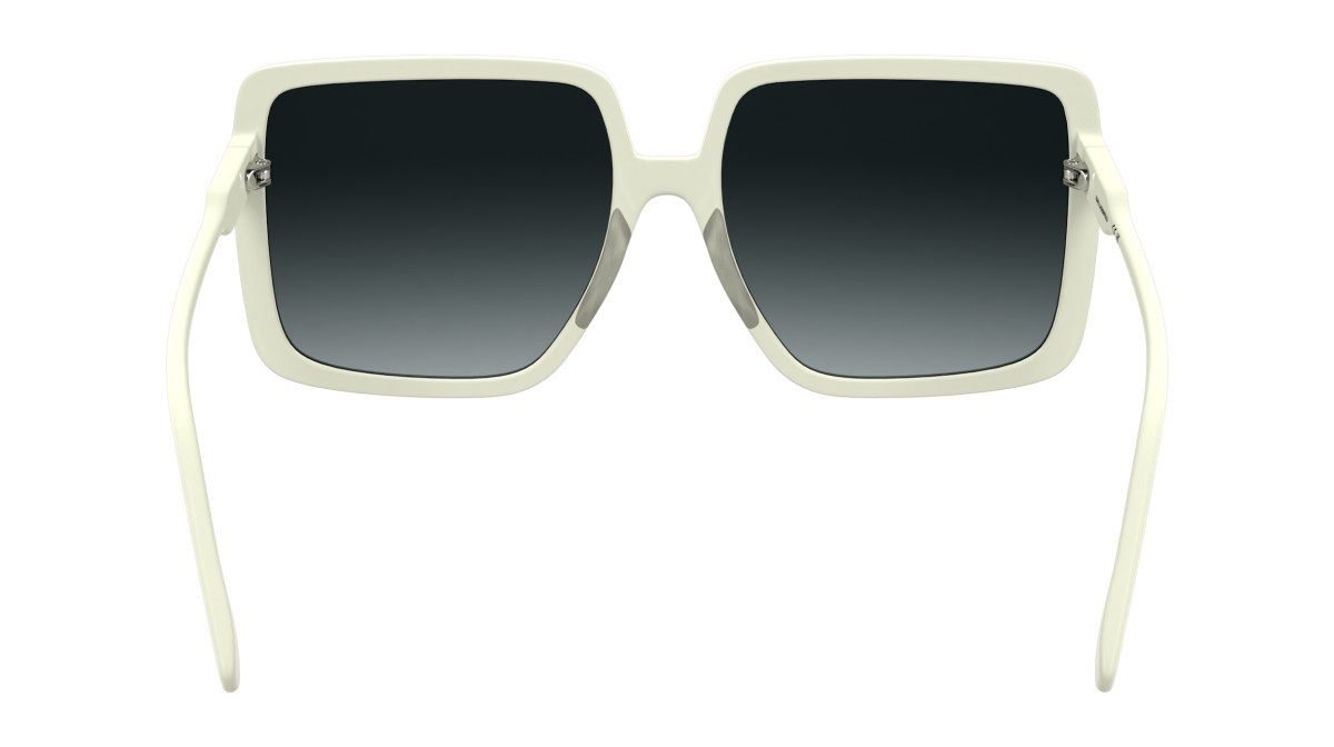 Occhiali da sole Karl Lagerfeld KL6187S (105) colore white forma rettangolare lenti gradient grey