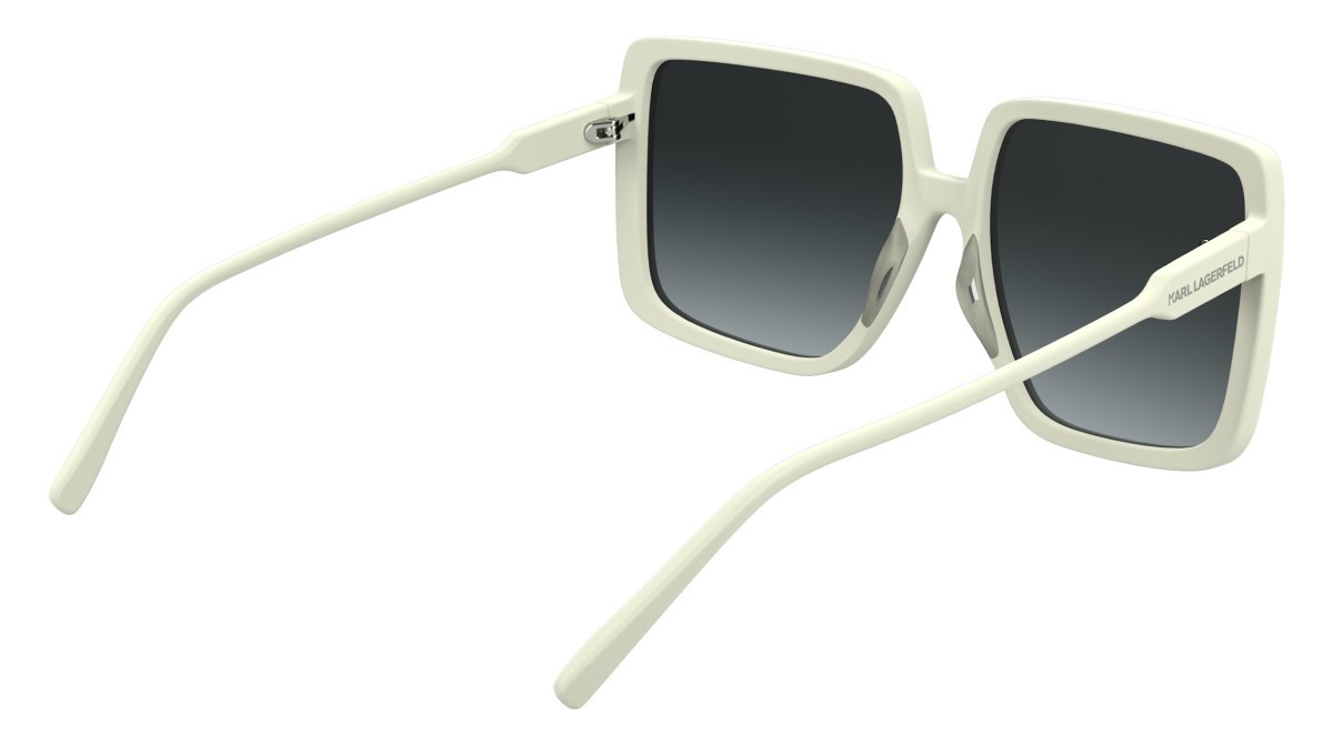 Occhiali da sole Karl Lagerfeld KL6187S (105) colore white forma rettangolare lenti gradient grey