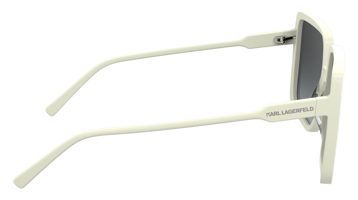 Occhiali da sole Karl Lagerfeld KL6187S (105) colore white forma rettangolare lenti gradient grey