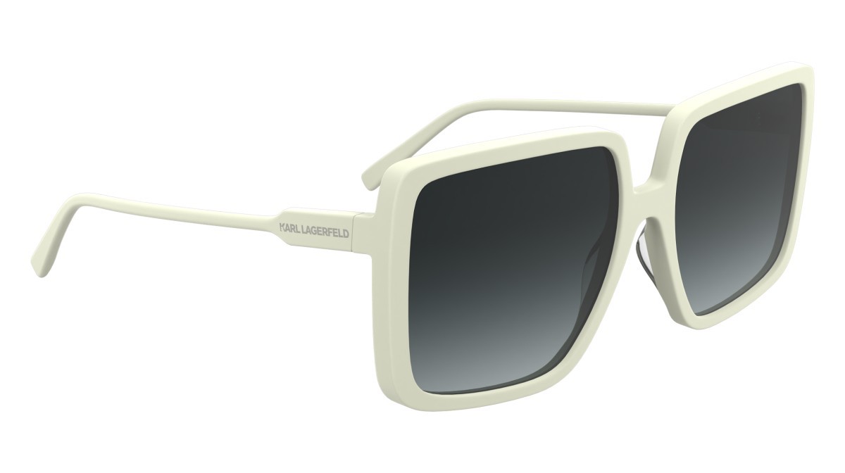 Occhiali da sole Karl Lagerfeld KL6187S (105) colore white forma rettangolare lenti gradient grey