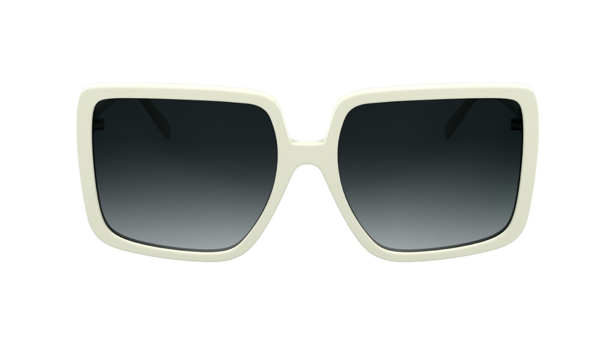 Occhiali da sole Karl Lagerfeld KL6187S (105) colore white forma rettangolare lenti gradient grey