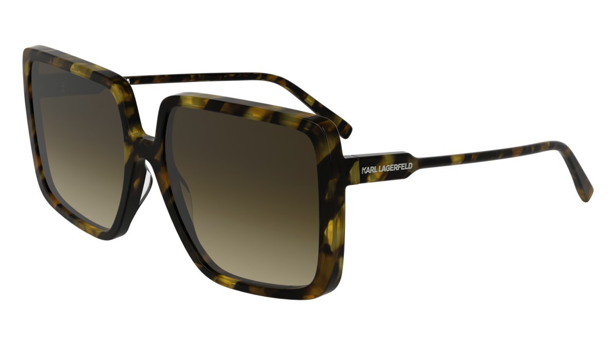 Occhiali da sole Karl Lagerfeld KL6187S (211) colore tobacco forma rettangolare lenti gradient brown