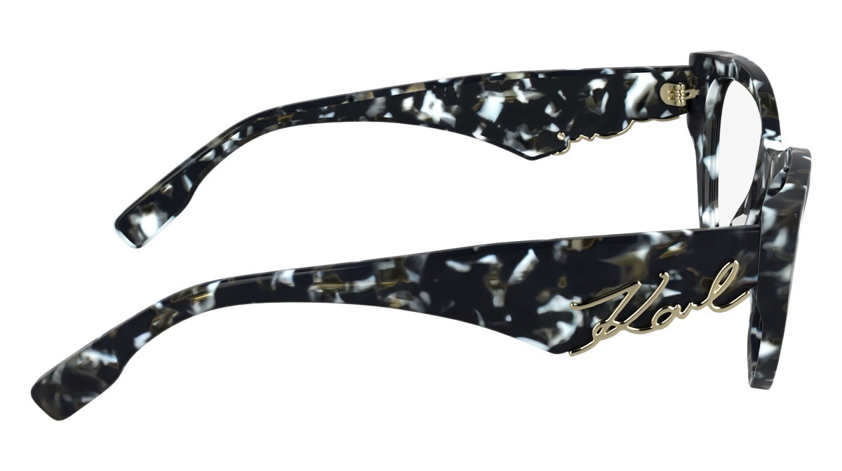 Occhiali da vista Karl Lagerfeld KL6189 (016) colore marble black forma cat eye lenti colore - 3