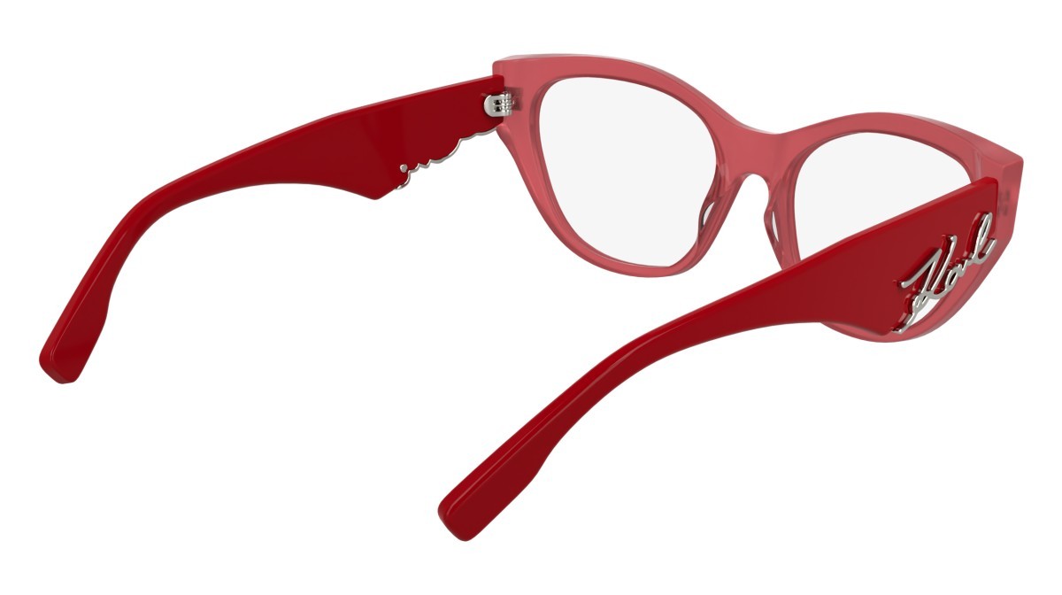 Occhiali da vista Karl Lagerfeld KL6189 (506) colore coral forma cat eye lenti colore - 4