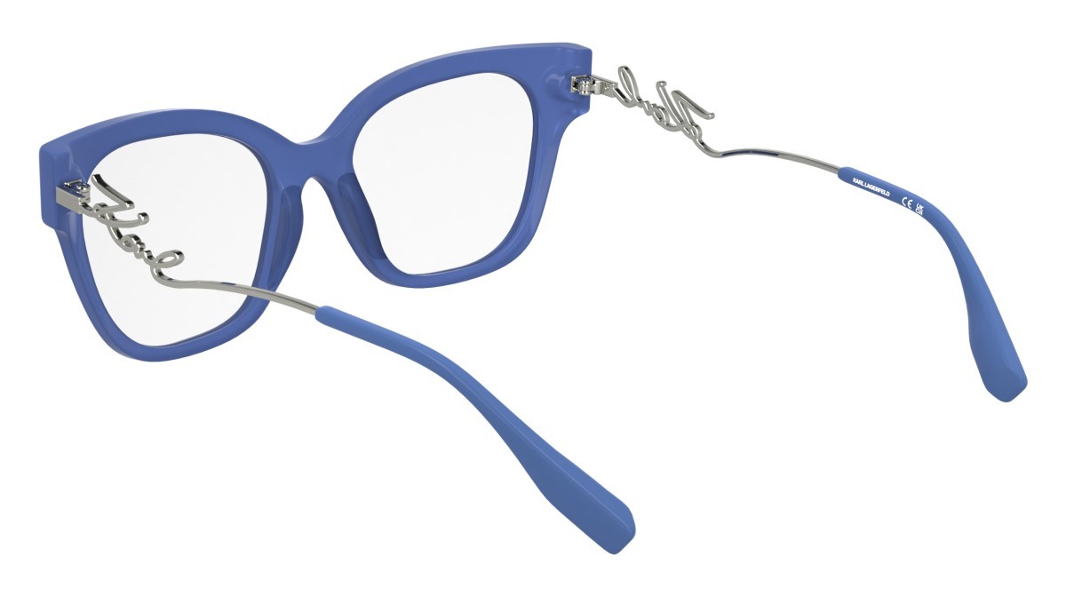 Occhiali da vista Karl Lagerfeld KL6191 (423) colore sky blue forma rettangolare lenti colore - 4