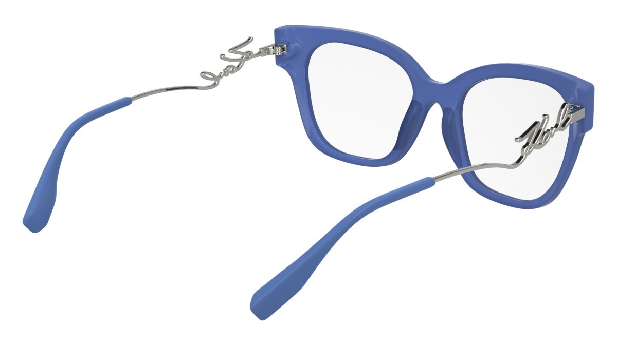 Occhiali da vista Karl Lagerfeld KL6191 (423) colore sky blue forma rettangolare lenti colore - 4