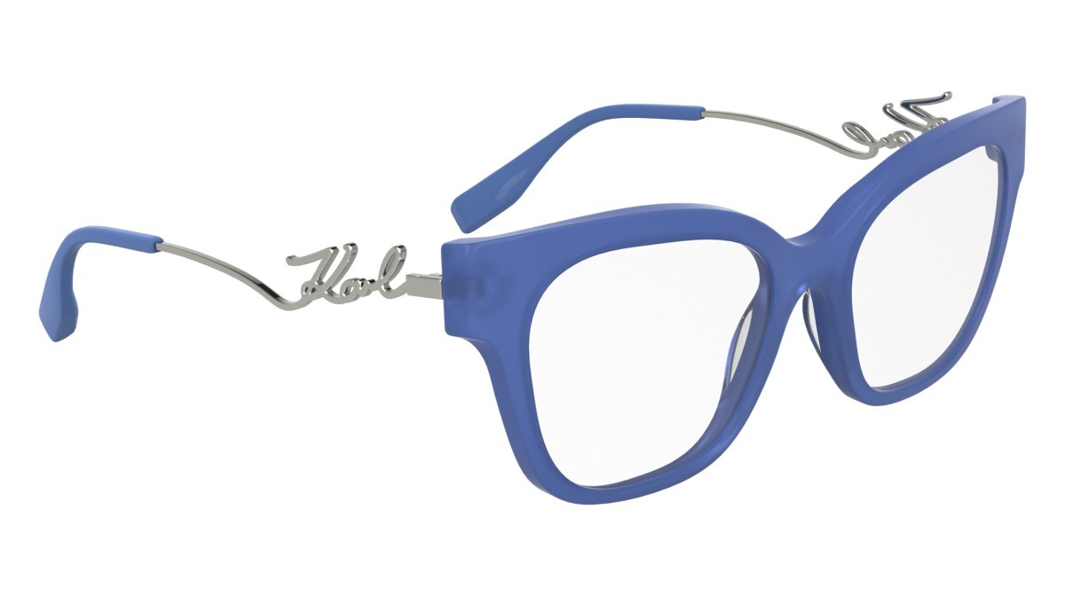 Occhiali da vista Karl Lagerfeld KL6191 (423) colore sky blue forma rettangolare lenti colore - 4