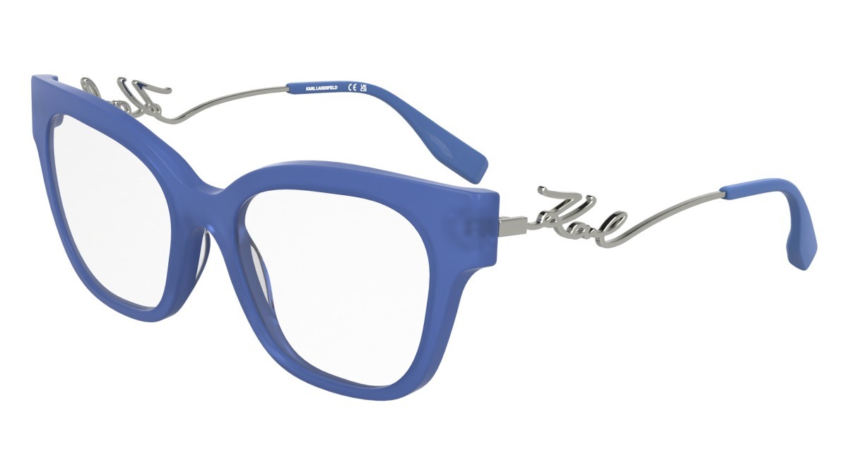 Occhiali da vista Karl Lagerfeld KL6191 (423) colore sky blue forma rettangolare lenti colore - 4