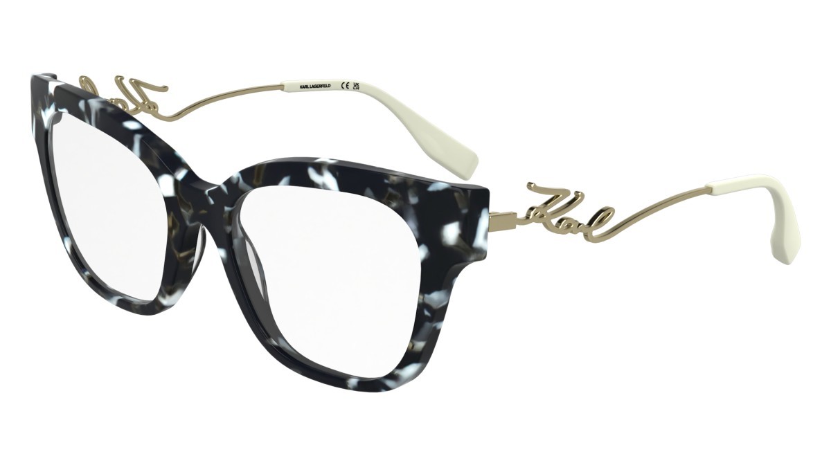 Occhiali da vista Karl Lagerfeld KL6191 N (016) colore marble black forma rettangolare 