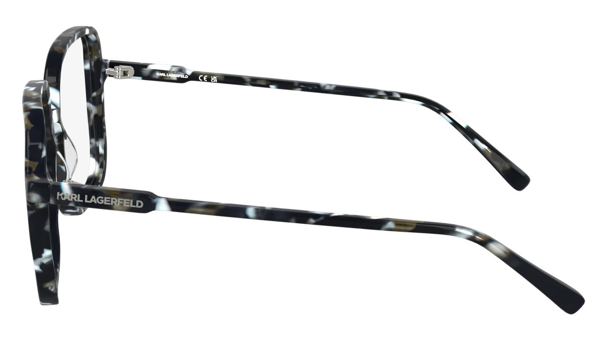 Occhiali da vista Karl Lagerfeld KL6192 (016) colore marble black forma quadrato lenti colore - 3