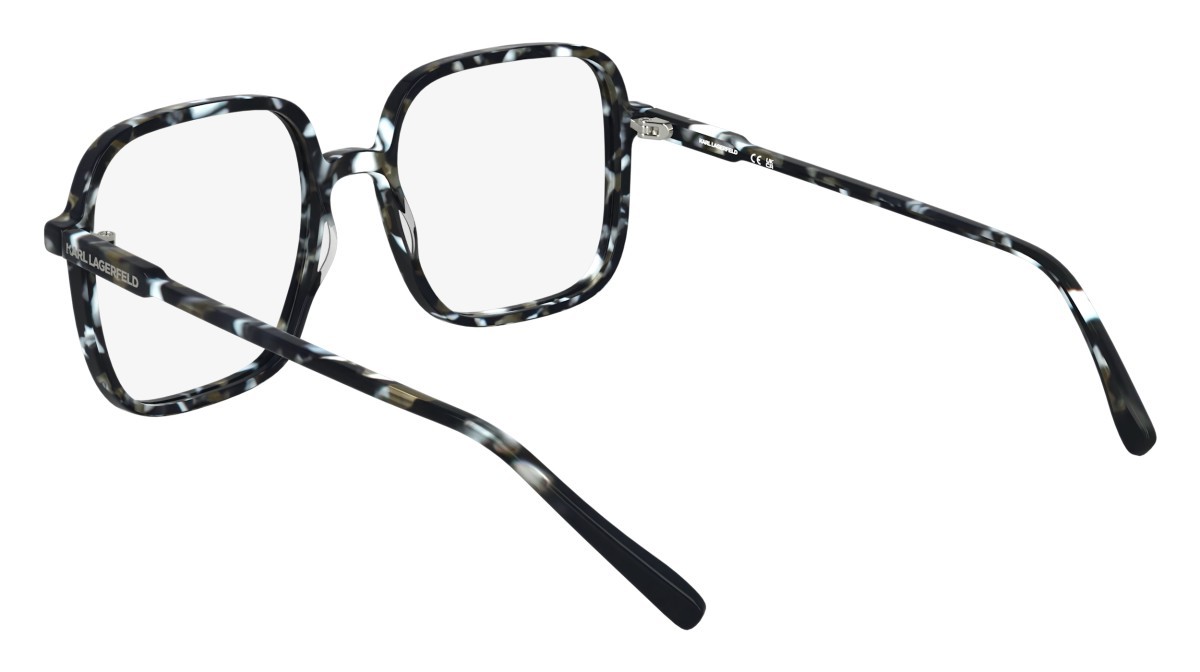 Occhiali da vista Karl Lagerfeld KL6192 (016) colore marble black forma quadrato lenti colore - 3