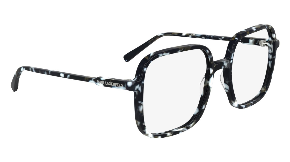 Occhiali da vista Karl Lagerfeld KL6192 (016) colore marble black forma quadrato lenti colore - 3