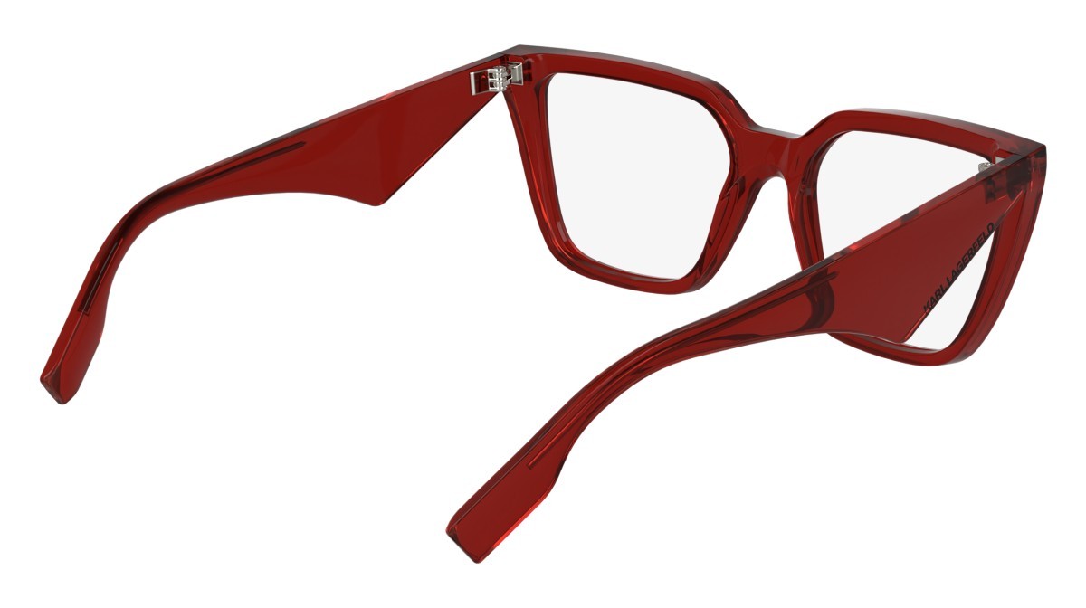 Occhiali da vista Karl Lagerfeld KL6194 (600) colore red forma rettangolare lenti colore - 5
