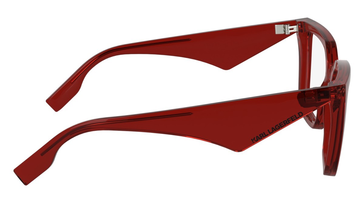 Occhiali da vista Karl Lagerfeld KL6194 (600) colore red forma rettangolare lenti colore - 5